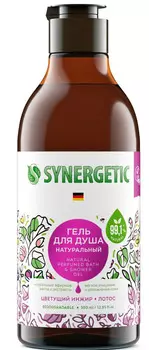 Гель для душа Synergetic с цветущим инжиром и лотосом, 380мл