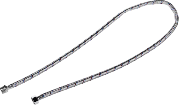 Гибкая подводка для воды Зубр ЭКСПЕРТ 1/2" x 1/2", гайка-штуцер, 120 см, 1шт. (51005-G/S-120)