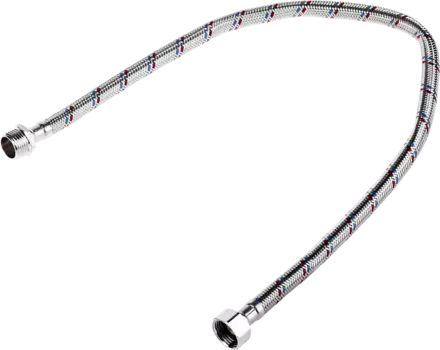 Гибкая подводка для воды Зубр ЭКСПЕРТ 1/2" x 1/2", гайка-штуцер, 60см, 1шт. (51005-G/S-060)