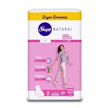 Гигиенические прокладки Sleepy Natural Slim (Long) Duo, 20шт.