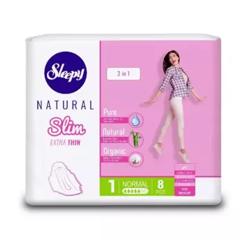 Гигиенические прокладки Sleepy Natural Slim Normal, 8шт.