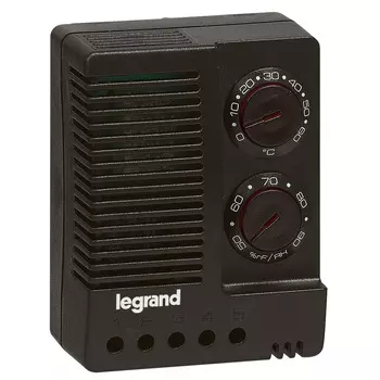 Гигротермостат Legrand, IP20, черный (035312)