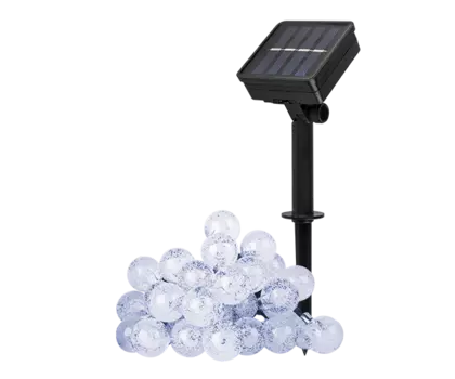 Гирлянда ФАZА 5033351 светодиодная шары, ламп: 30 шт., 6.35 м, режимов: 1, солнечный элемент + батарея, белый (5040847)