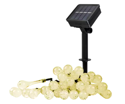 Гирлянда ФАZА SLR-G08-30W светодиодная шары, ламп: 30 шт., 6.35 м, режимов: 1, солнечный элемент + батарея, белый (5040960)