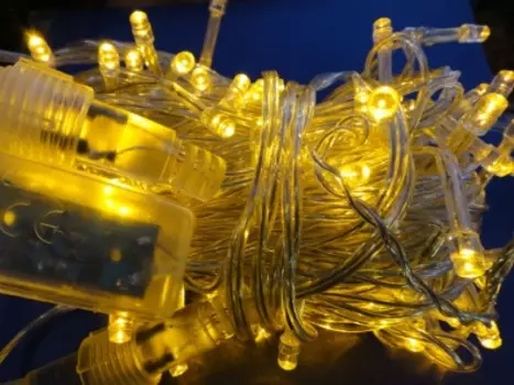 Гирлянда JazzWay LD120-Y-E светодиодная нить, ламп: 120шт., 12м, желтый (4607144111652)