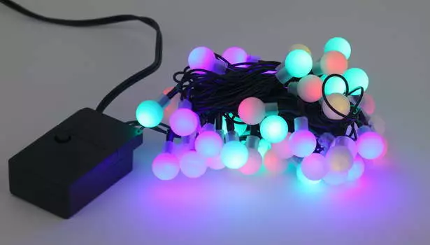 Гирлянда ЭРА ENIN - 15BM светодиодная нить, ламп: 50шт., 5м, режимов: 8, RGB (Б0047967)