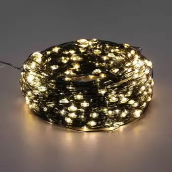 Гирлянда NEON-NIGHT 303-266 светодиодная роса, ламп: 200 шт., 20 м, режимов: 8, от сети, теплый белый (303-266)