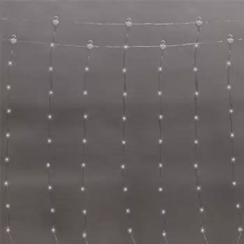 Гирлянда NEON-NIGHT 315-875 светодиодная роса, ламп: 200 шт., 2 м x 3 м, режимов: 8, от USB, белый (315-875)