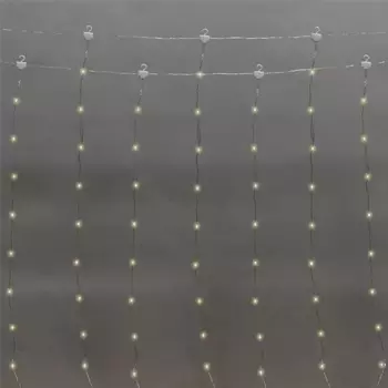 Гирлянда NEON-NIGHT 315-876 светодиодная роса, ламп: 200 шт., 2 м x 3 м, режимов: 8, от USB, теплый белый (315-876)