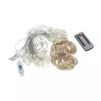 Гирлянда NEON-NIGHT 315-995 светодиодная роса, ламп: 300 шт., 3 м x 6 м, режимов: 8, от USB, белый (315-995)