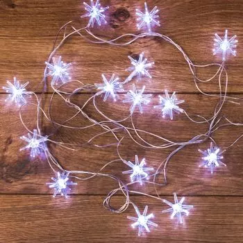 Гирлянда NEON-NIGHT светодиодная нить, ламп: 20шт., 2.8м, режимов: 8, белый (303-036)