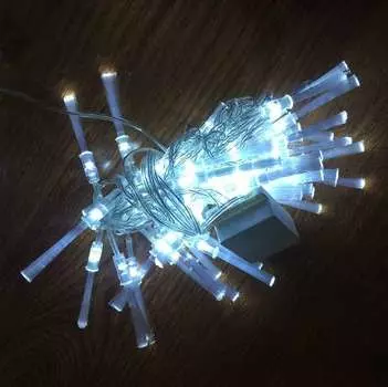 Гирлянда NEON-NIGHT светодиодная нить, ламп: 48шт., 5м, режимов: 8, белый (303-035 )