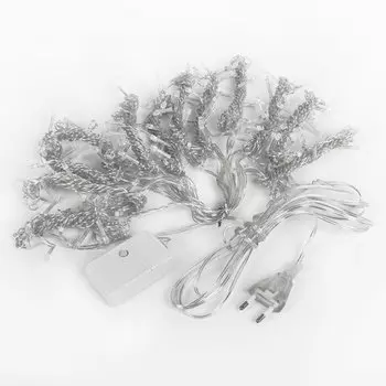 Гирлянда Золотая сказка светодиодная занавес, ламп: 144 шт., 2 м x 3 м, режимов: 8, от сети, холодный белый (591351)