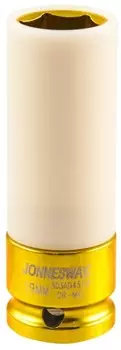 Головка торцевая Jonnesway тонкостенная для колесных дисков S03AD4319, глубокая, ударная, шестигранная, 19мм, 1/2", высота 90мм (99428)
