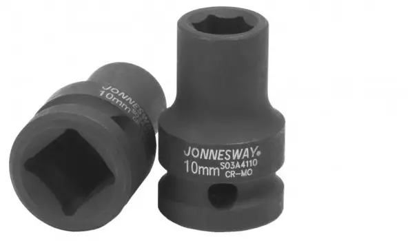 Головка торцевая Jonnesway, ударная, шестигранная, 10мм, 1/2", высота 38мм (S03A4110)