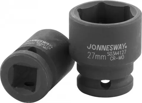 Головка торцевая Jonnesway, ударная, шестигранная, 24мм, 1/2", высота 24мм (S03A4124)