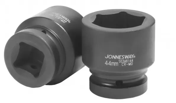 Головка торцевая Jonnesway, ударная, шестигранная, 44мм, 1", высота 66мм (S03A8144)