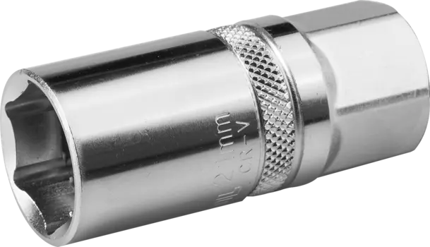 Головка торцевая Kraftool INDUSTRIE QUALITAT, глубокая, шестигранная, 21мм, 1/2", высота 65мм (27812-21_z01)