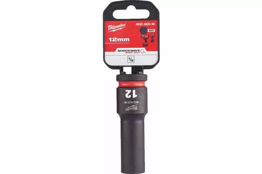 Головка торцевая Milwaukee Shockwave 4932480330, глубокая, ударная, шестигранная, 1.2 см, 1/2" (4932480330)