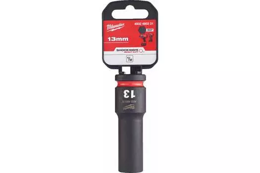 Головка торцевая Milwaukee Shockwave 4932480331, глубокая, ударная, шестигранная, 1.3 см, 1/2" (4932480331)