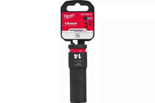 Головка торцевая Milwaukee Shockwave 4932480332, глубокая, ударная, шестигранная, 1.4 см, 1/2" (4932480332)