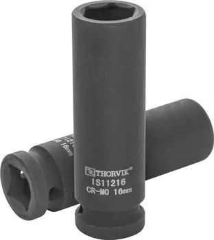Головка торцевая Thorvik, глубокая, ударная, шестигранная, 16мм, 1/2" (IS11216 )