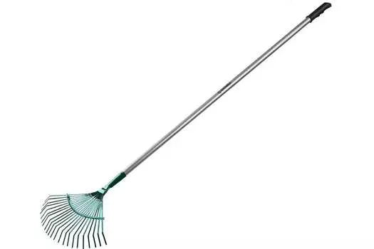 Грабли GRINDA PROLine, веерные, 44 см, 22 зубов, с черенком, материал черенка: алюминий (39586)