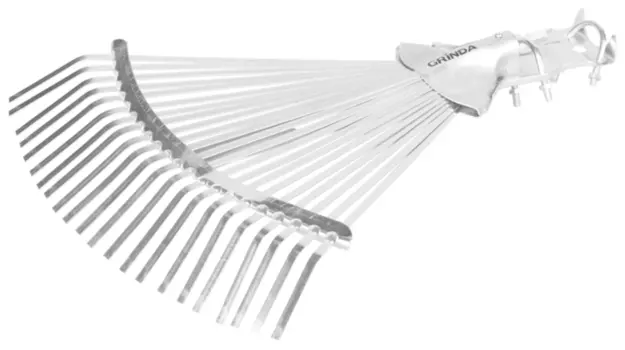 Грабли GRINDA, веерные, 44 см, 22 зубов, без черенка (421873)