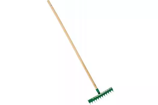 Грабли РОСТОК, витые, 37 см, 12 зубов, с черенком, материал черенка: дерево (421900-12)