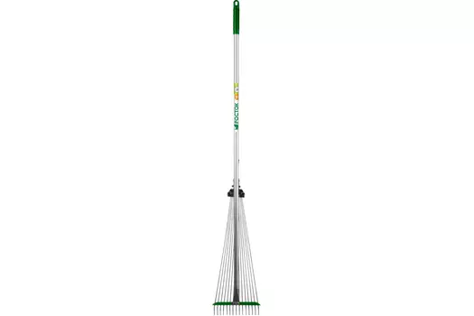 Грабли ЗУБР РВ-15, веерные, 20 см, 15 зубов, с черенком (39640)