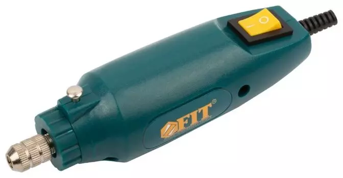 Гравер FIT DG-12PC, сетевой, 12Вт, 12000 об/мин, фиксация шпинделя, кейс, 120г (80530)