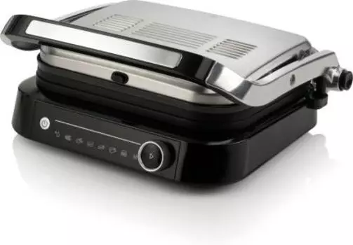 Гриль GORENJE GCG2100S 2.1 кВт, серебристый/черный