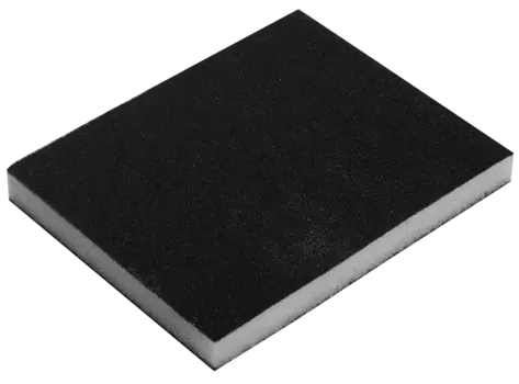 Губка шлифовальная двухсторонняя Зубр МАСТЕР, P80, 123x98x12мм, водостойкий, Во­до­стойкая син­те­ти­че­ская смо­ла, назначение: универсальное, 1 шт. (35614-080)