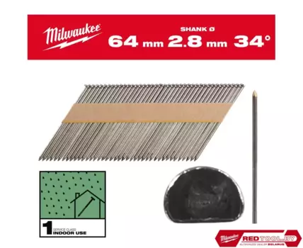 Гвозди Milwaukee, сечение: 2.8 мм, длина: 64 мм (4932492596) 2200 шт.