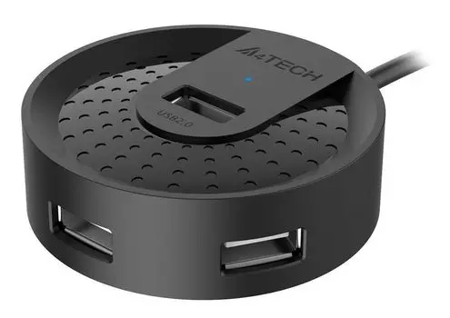 Концентратор A4Tech HUB-20, 4xUSB 2.0, черный