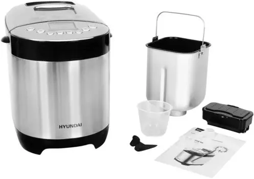 Хлебопечь HYUNDAI HYBM-4081 550Вт, серебристый/черный (HYBM-4081)