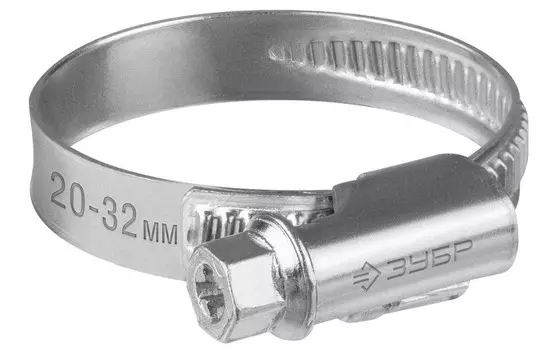 Хомут червячный ЗУБР Х-9Н, 9 мм x 32 мм, 50 шт., сталь (37807-32)