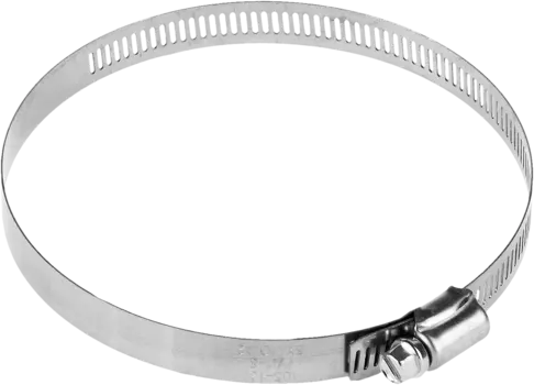 Хомут, нерж. сталь ЗУБР, 1.27 см, 2 шт., просечная лента, ширина 12.7 мм, диаметр 105-127 мм, 2 шт. (пакет), сталь (37815-105-127-2)