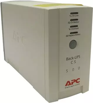ИБП APC Back-UPS CS, 500 VA, 300 Вт, IEC, розеток - 4, серый (BK500EI)