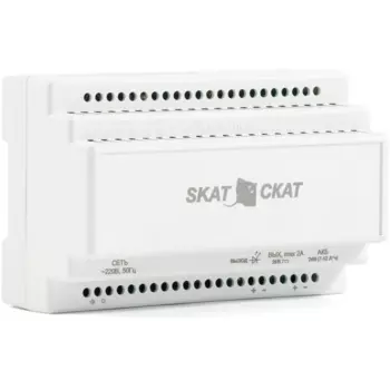 ИБП БАСТИОН SKAT-24-2.0-DIN, 24В, 2А, Пласт. корпус под DIN-рейку 35 мм., белый (585)