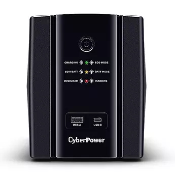 ИБП CyberPower UT UT1500EG, 1500 В·А, 900 Вт, Schuko x 4, розеток - 4, USB, черный (UT1500EG)