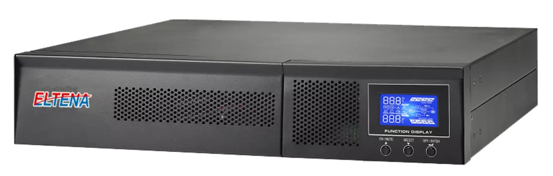 ИБП Eltena (Inelt) Monolith E2000RTLT, 2000 В·А, 1.6 кВт, EURO, розеток - 3, USB, черный (ME-2000RTLT) (без аккумуляторов)