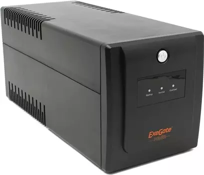 ИБП ExeGate Back UNB-1000, 1000 В·А, 600 Вт, EURO, розеток - 4, USB, черный (EP212518RUS)
