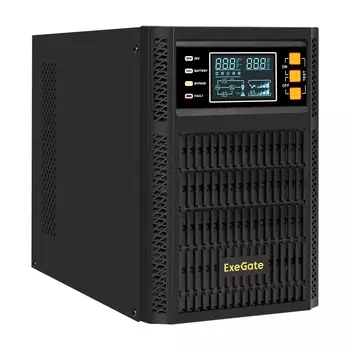ИБП ExeGate PowerExpert TL-1000.LCD.AVR.2SH.USB.RS232.SNMP, 1000 В·А, 1 кВт, EURO, розеток - 2, USB, черный (EX296947RUS)