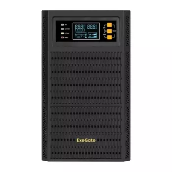 ИБП ExeGate PowerExpert TL-3000.96V.LCD.AVR.3SH.USB.RS232.SNMP, 3000 В·А, 3 кВт, EURO, розеток - 3, USB, черный (EX296950RUS)