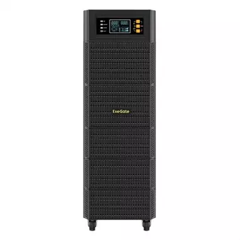ИБП ExeGate PowerExpert TL-575-6kVA.192V.LCD.AVR.T.USB.RS232.SNMP, 6000 В·А, 6 кВт, клеммный блок, USB, черный (EX296951RUS)
