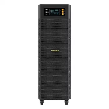 ИБП ExeGate PowerExpert TL-575-6kVA.240V.LCD.AVR.T.USB.RS232.SNMP, 6000 В·А, 6 кВт, клеммный блок, USB, черный (EX296952RUS)