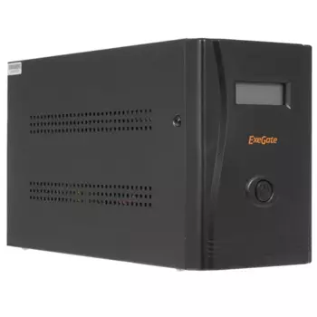 ИБП ExeGate SpecialPro Smart LLB-1000.LCD.AVR.1SH.2C13, 1000 В·А, 550 Вт, EURO+IEC, розеток - 3, черный (EX292787RUS)