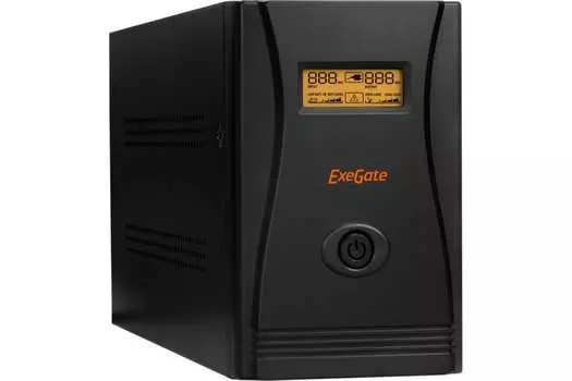 ИБП ExeGate SpecialPro Smart LLB-1500.LCD.AVR.C13.RJ, 1500 В·А, 950 Вт, IEC, розеток - 6, черный (EP285501RUS)