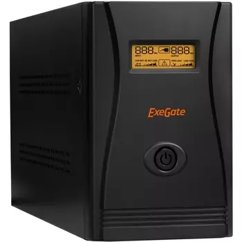 ИБП ExeGate SpecialPro Smart LLB-2000.LCD.AVR.C13.RJ.USB, 2000 В·А, 1.2 кВт, IEC, розеток - 6, USB, черный (EP285517RUS)